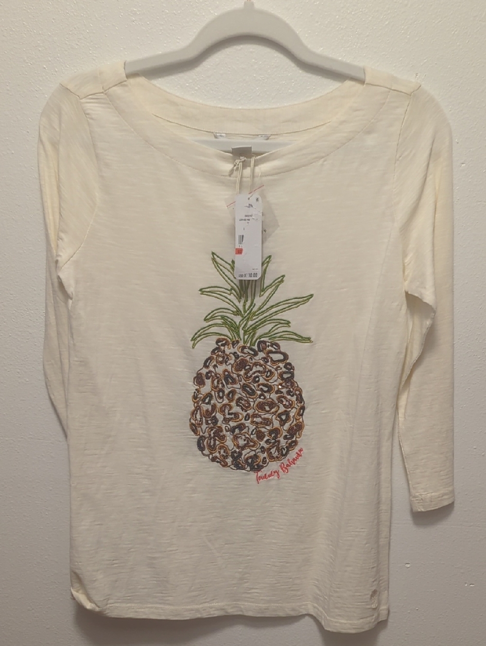 NWT Tommy Bahama Leopard Pinapple Lux Tee Sz XS